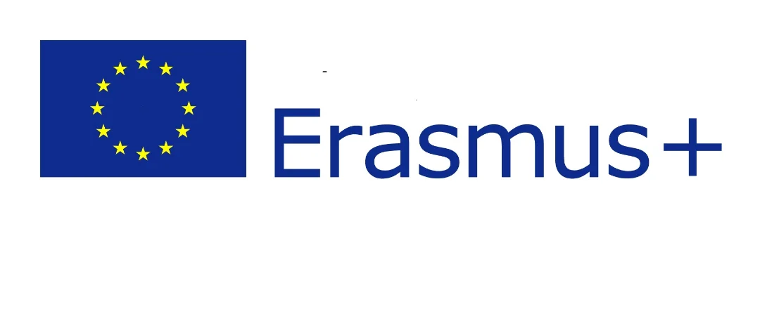 Az Erasmus+ program logója az Európai Unió zászlajával.